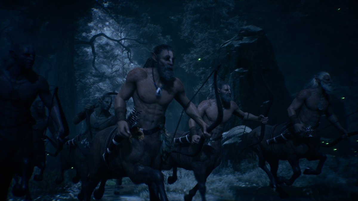 Centaurs running angrily in the Forbidden Forest (What's new, amiright?)