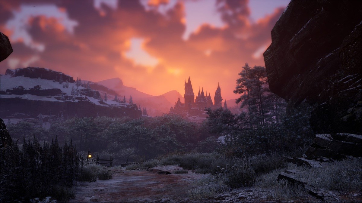 Hogwarts from the Forbidden Forest