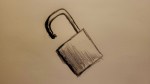casual ramble about password protection drawing of a pad lock