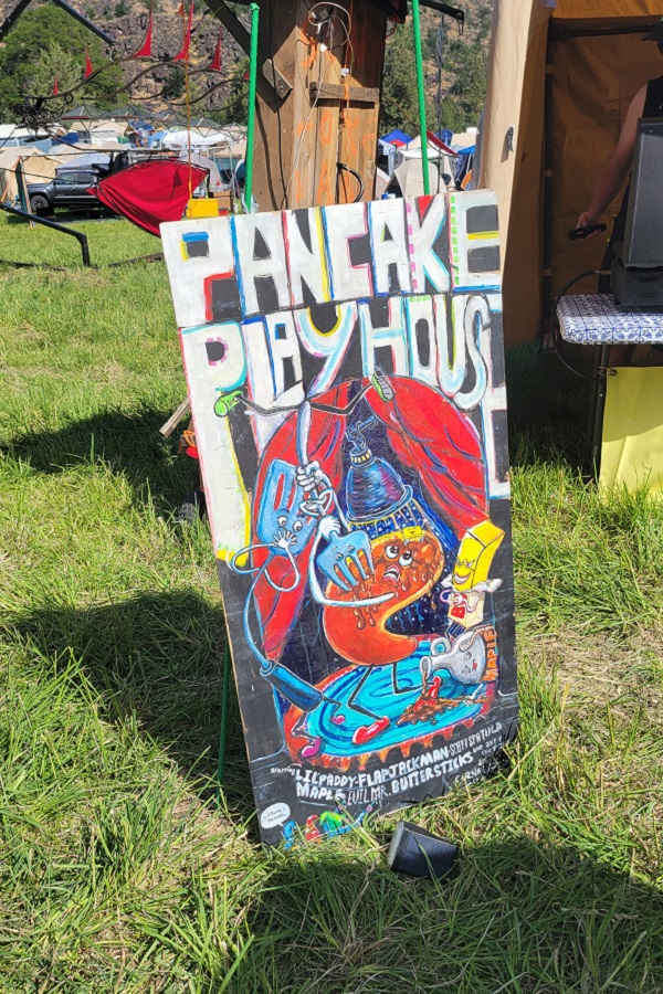 Poster board art detailing pancake macabre.