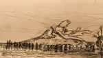 casual poetry august 2025 featured sketch of mount adams and clouds