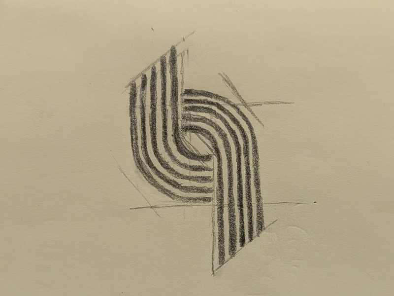 casual ramble about the trail blazers offseason hand drawing of classic trail blazers pinwheel logo
